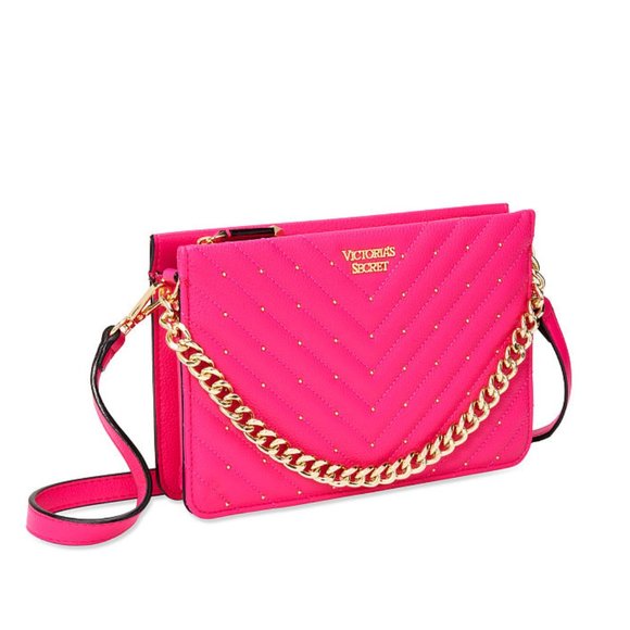Victoria's Secret Studded V-Quilt  Crossbody - Picture 1 of 11